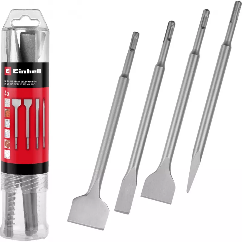 Zestaw przecinaków SDS-plus EINHELL-KWB 250mm, 4-częściowy