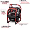 EINHELL Power X-Change Akumulatorowa Sprężarka Powietrza SILENZZO 18/160, 18V (Czerwony/Czarny, bez Akumulatora i Ładowarki)