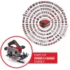 Einhell Power X-Change Akumulatorowa Ręczna Pilarka Tarczowa TE-CS 18/150-2 Li-Solo, 18V (Czerwony/Czarny, bez akumulatora i ładowarki)