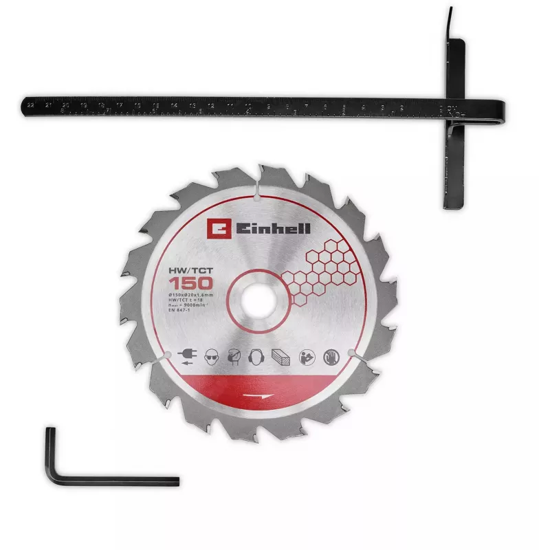 Einhell Power X-Change Akumulatorowa Ręczna Pilarka Tarczowa TE-CS 18/150-2 Li-Solo, 18V (Czerwony/Czarny, bez akumulatora i ładowarki)