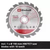 Einhell Power X-Change Akumulatorowa Ręczna Pilarka Tarczowa TE-CS 18/150-2 Li-Solo, 18V (Czerwony/Czarny, bez akumulatora i ładowarki)