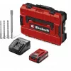 EINHELL Professional Akumulatorowy Młotowiertarka TP-HD 18/28 Li BL+4, 18V (Czerwony/Czarny, Akumulator Li-Ion 3.0 Ah, 4-częściowy zestaw akcesoriów, E-Case S)