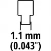 Einhell Łańcuch zamienny 4501754 do akumulatorowych pilarek łańcuchowych GC-LC 18 Li i GE-LC 18 Li, podziałka 3/8 cala LP, grubość 1,3 mm, 40 ogniw napędowych, prowadnica 25 cm, półdłutowy