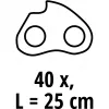 Einhell Łańcuch zamienny 4501754 do akumulatorowych pilarek łańcuchowych GC-LC 18 Li i GE-LC 18 Li, podziałka 3/8 cala LP, grubość 1,3 mm, 40 ogniw napędowych, prowadnica 25 cm, półdłutowy