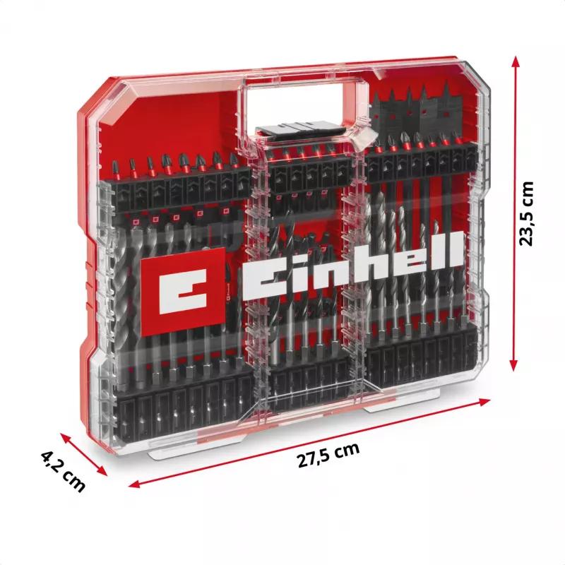 EINHELL XL-CASE Zestaw bitów udarowych i wierteł, 95-częściowy, zestaw wierteł i bitów