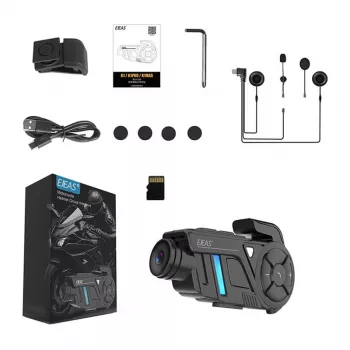 EJEAS K1Pro+ Interkom Motocyklowy z Rejestratorem 1080P - Pojedynczy Interkom