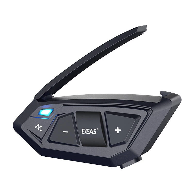 EJEAS MS20 Interkom Motocyklowy z Bluetooth 5.1, Zasięg 1000m, IP65, Redukcja Szumów CVC, Głośniki HD Stereo, Radio FM, USB-C, Do 20h Czasu Rozmowy
