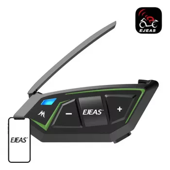 EJEAS MS8-SE Bluetoothowy Interkom Motocyklowy - 8 Osób, Zasięg 1,5 km, IP65, 20 h Czasu Rozmów