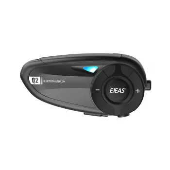 EJEAS Q2 Interkom Motocyklowy z Bluetooth 5.1, Zasięg 800m, IP65, Redukcja Szumów DSP i CVC, Radio FM, Asystent Głosowy, USB-C, Do 20h Czasu Rozmowy