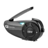 EJEAS Q2 Interkom Motocyklowy z Bluetooth 5.1, Zasięg 800m, IP65, Redukcja Szumów DSP i CVC, Radio FM, Asystent Głosowy, USB-C, Do 20h Czasu Rozmowy