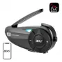 EJEAS Q2 Interkom Motocyklowy z Bluetooth 5.1, Zasięg 800m, IP65, Redukcja Szumów DSP i CVC, Radio FM, Asystent Głosowy, USB-C, Do 20h Czasu Rozmowy
