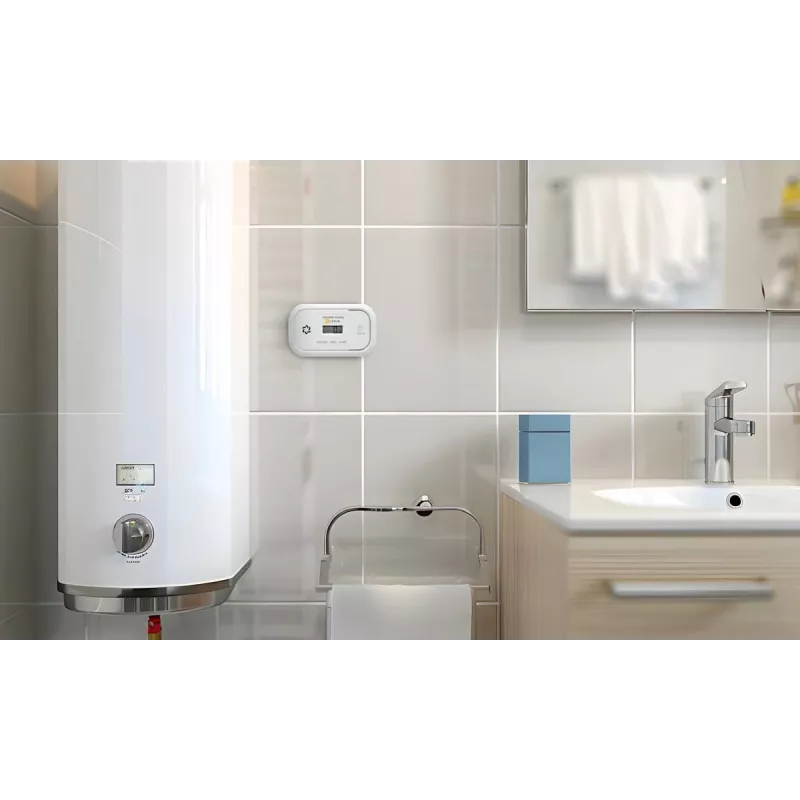 EL-HOME CD-17A2v2300/B Czujnik tlenku węgla zasilany sieciowo z wyświetlaczem LCD i baterią zapasową 9V