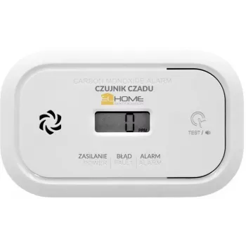 EL-HOME CD-17A2v2300/B Czujnik tlenku węgla zasilany sieciowo z wyświetlaczem LCD i baterią zapasową 9V