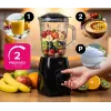 ELDOM BK6 NOXAR blender kielichowy 500W czarny 2x600ml butelki Tritan pulsacyjny