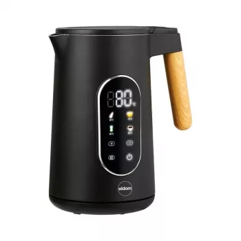 ELDOM C550 Bezprzewodowy czajnik z regulacją temperatury, 1,7 l, 2200 W, stal nierdzewna, 5 programów, utrzymywanie ciepła, wyświetlacz LED, czarny