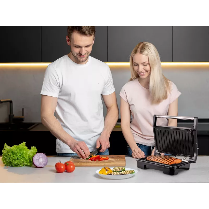 Eldom GK110 Grill kontaktowy 2000 W Czarny/Srebrny