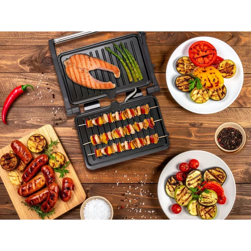 Eldom GK110 Grill kontaktowy 2000 W Czarny/Srebrny