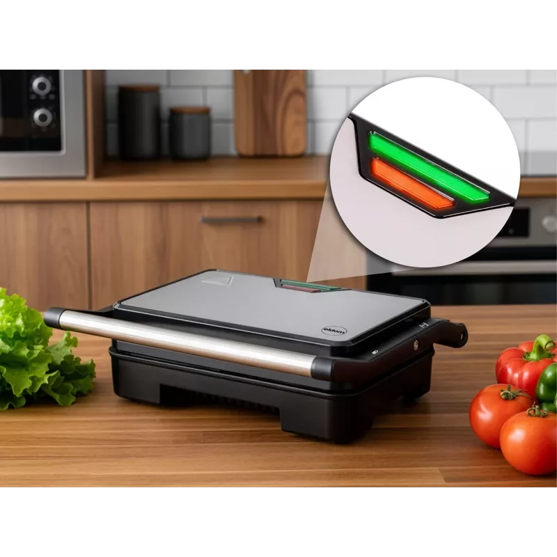 Eldom GK110 Grill kontaktowy 2000 W Czarny/Srebrny