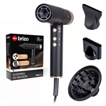 ELDOM HT270 BRIZO Suszarka do włosów 2200W Jonowa Super-Cicha 3 Poziomy Grzania Zimny Nawiew Auto-Czyszczenie Czarna
