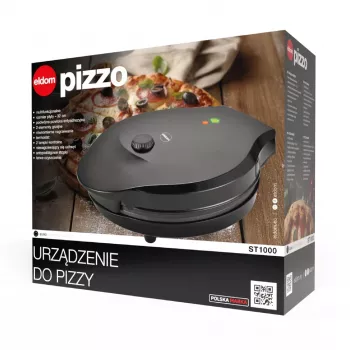 ELDOM ST1000 Elektryczna maszynka do pizzy 1450W Czarna 30cm Nieprzywierająca
