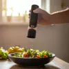 ELDOM ZMP5 Zestaw młynków do soli i pieprzu na baterie ze stojakiem, czarny