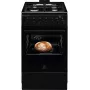 Electrolux 600 Series Kuchenka gazowa z piekarnikiem elektrycznym, czarna, 50 cm