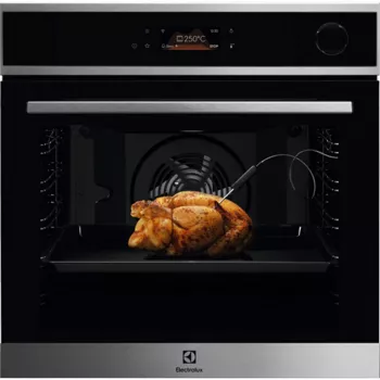Electrolux EOC8P39WX Wbudowany piekarnik jednofunkcyjny z czyszczeniem pirolitycznym, 71L, klasa energetyczna A+, stal nierdzewna