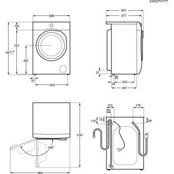 Pralka ładowana od przodu Electrolux EW2F528WP, 8 kg, 1200 obr./min, biała