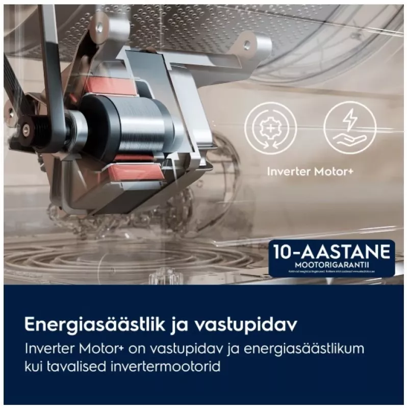 Pralka ładowana od przodu Electrolux EW6F8492E 9kg 1400obr/min (silnik inwerterowy, klasa energetyczna A, biała)