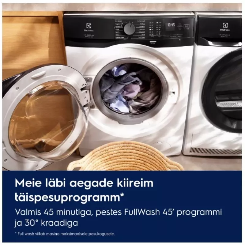 Pralka ładowana od przodu, wolnostojąca Electrolux EW6F9482E, 8 kg, 1400 obr/min, biała