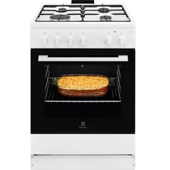 Electrolux LKG604012W Wolnostojąca kuchenka gazowa z piekarnikiem gazowym, 60 cm, biała