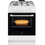 Electrolux LKG604012W Wolnostojąca kuchenka gazowa z piekarnikiem gazowym, 60 cm, biała
