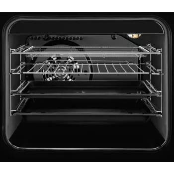 Electrolux LKR564275K Wolnostojąca Kuchenka Elektryczna z Płytą Ceramiczną i Piekarnikiem z Termoobiegiem, Czarna