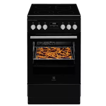Electrolux LKR564275K Wolnostojąca Kuchenka Elektryczna z Płytą Ceramiczną i Piekarnikiem z Termoobiegiem, Czarna