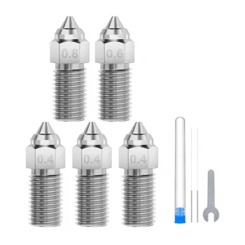 Zestaw dysz ze stali hartowanej ELEGOO Neptune 4 / 4 Pro (0,4 mm x3, 0,6 mm x1, 0,8 mm x1)