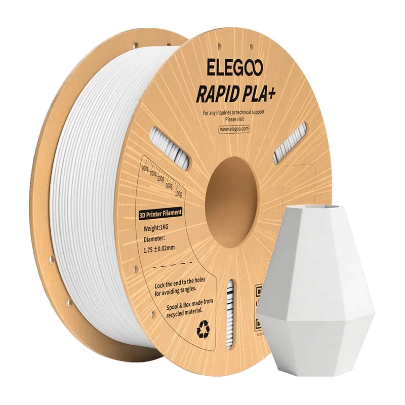 ELEGOO Rapid PLA+ Filament (White) 1.75 mm 1 kg