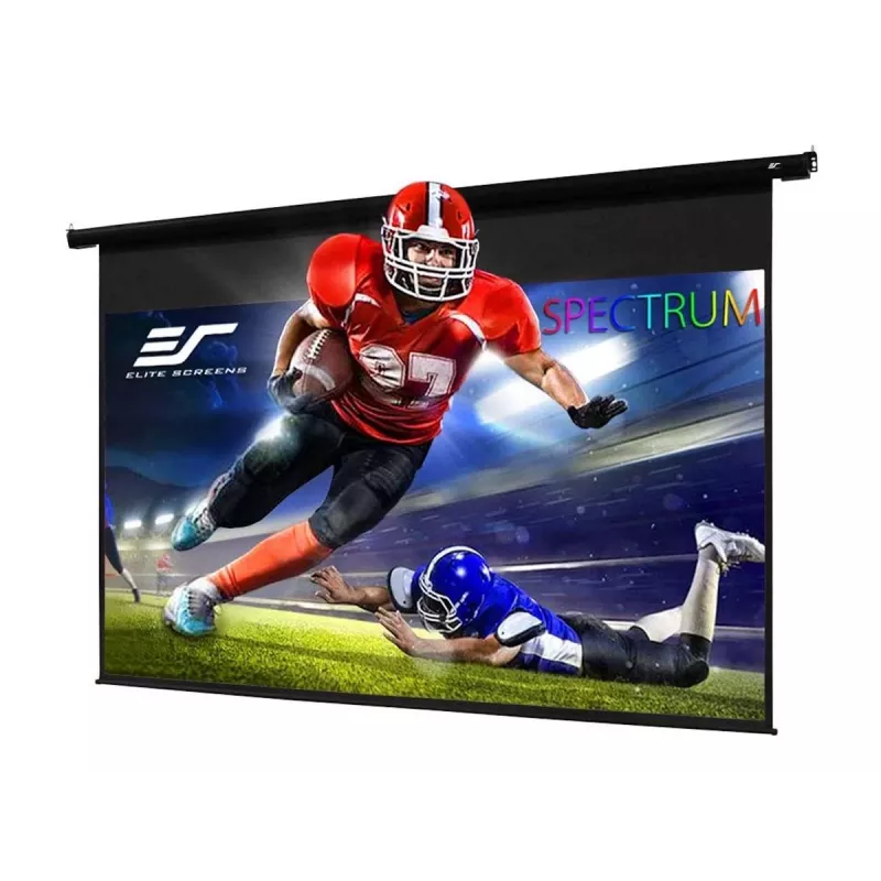 Elite Screens Spectrum Series Electric125H 125 inch Elektryczny Motoryzowany Ekran Projektora z Materiałem MaxWhite FG, Proporcje 16:9, Biała Obudowa