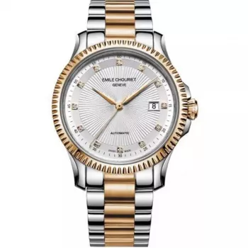 EMILE CHOURIET Męski Automatyczny Zegarek Nurkowy 40mm Stal Szlachetna Czarna Tarcza 081155G63223