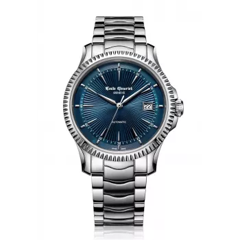 EMILE CHOURIET Zegarek automatyczny męski 40mm Stal nierdzewna Czarna tarcza