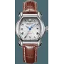 EMILE CHOURIET Damski Zegarek Swiss Quartz 28mm Stal Nierdzewna Biała Skóra