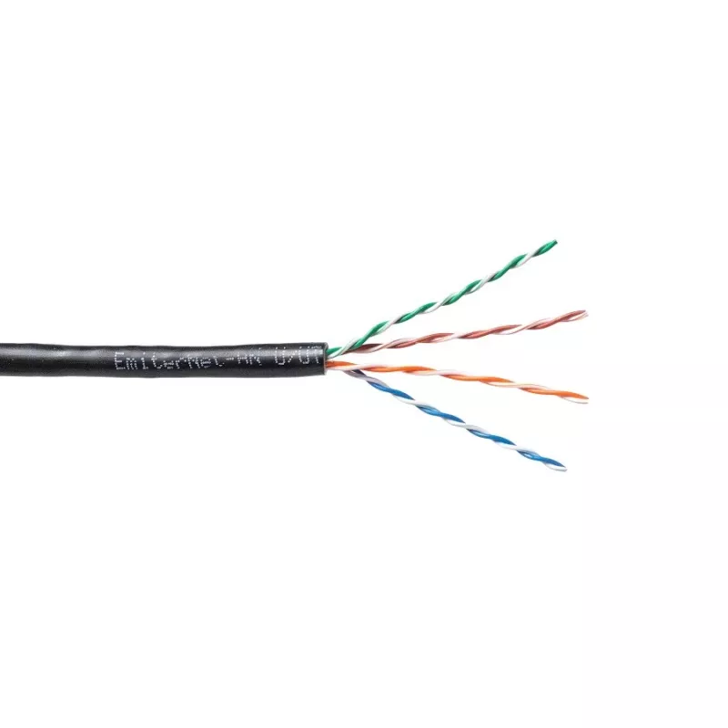 EMITER EmiterNet Outdoor UTP Cat5e Cable PVC+PE Solid Copper 4x2x0.5mm Black