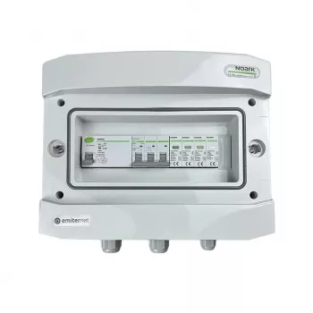 EMITER Rozdzielnica AC Hermetyczna IP65 EMITTER z Ogranicznikiem Przepięć AC Noark Typ 1+2, 40A 3-Fazowy, RCD Typ A 63A/300mA