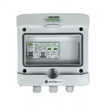 EMITER Rozdzielnica Hermetyczna AC IP65 z Ogranicznikiem Przepięć AC Noark Typ 2, 16A 1-Fazowa, RCD Typ A 40A/300mA