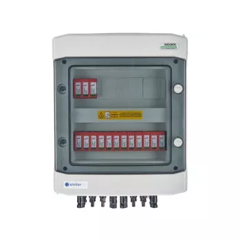 EMITER Switchgear Attached DC Hermetic IP65 EMITTER z Dehn 1000V Typ 2 DC ogranicznikiem przepięć, 5x PV String, 5x MPPT