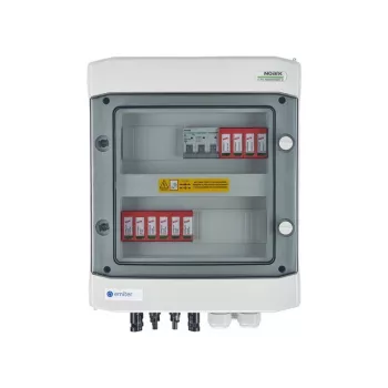 EMITER Switchgear Attached DCAC Hermetic IP65 EMITTER z DC Ogranicznikiem Przepięć Dehn 1000V Typ 2, 2 x PV String, 2 x MPPT // og. AC Dehn Typ 2, 10A 3-F