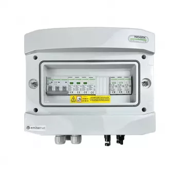 EMITER Switchgear Attached DCAC Hermetic IP65 EMITTER z Noark 1000V Typ 1+2 DC Ogranicznik Przepięć, 1 x PV String, 1 x MPPT // og. AC Noark Typ 1+2, 10A 3-Fazowy