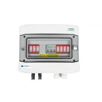 EMITER Switchgear Attached DCAC Hermetyczna IP65 z Dehn 1000V Typ 2 DC Ogranicznik Przepięć, 1 x PV String, 1 x MPPT // og. AC Dehn Typ 2, 20A 3-Fazowy