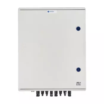 EMITER Rozdzielnica DC/AC Hermetyczna IP66 EMITTER z Ogranicznikiem Przepięć DC Dehn 1000V Typ 2, 6 x String PV, 6 x MPPT // AC Dehn Typ 2, 100A 3-Fazowy, FR 100A, Sygnalizacja Faz + Gniazdo