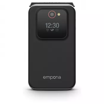 Emporia emporiaJOY V228 Flip Phone, 4G LTE, Large Buttons, 2.8 inch TFT Display, Black