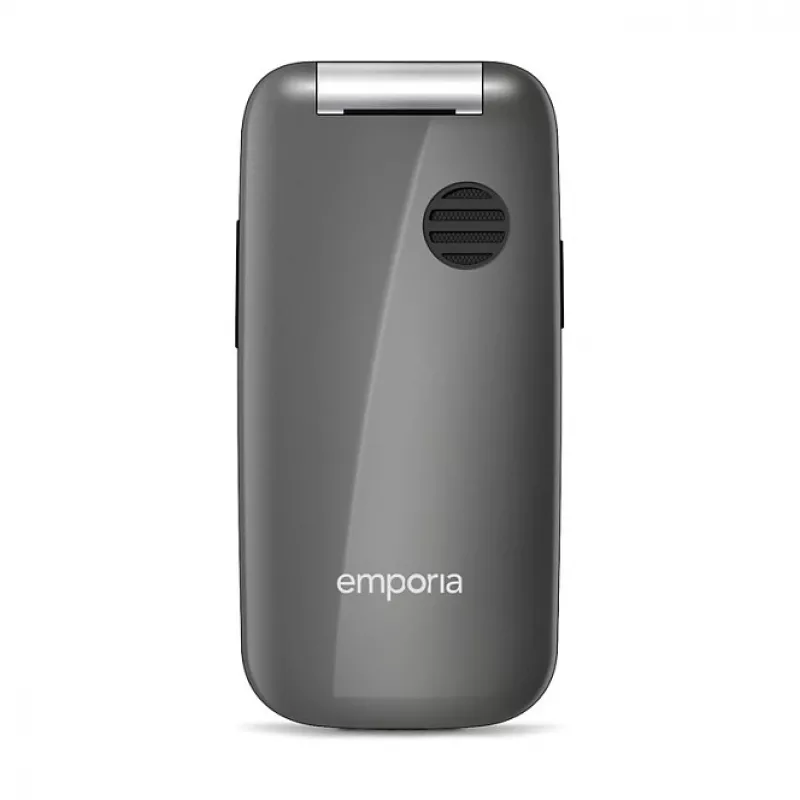 Emporia ONE V200i Telefon z klapką, wyświetlacz 2,31 cala, Dual SIM, przycisk SOS, Space Grey/Silver